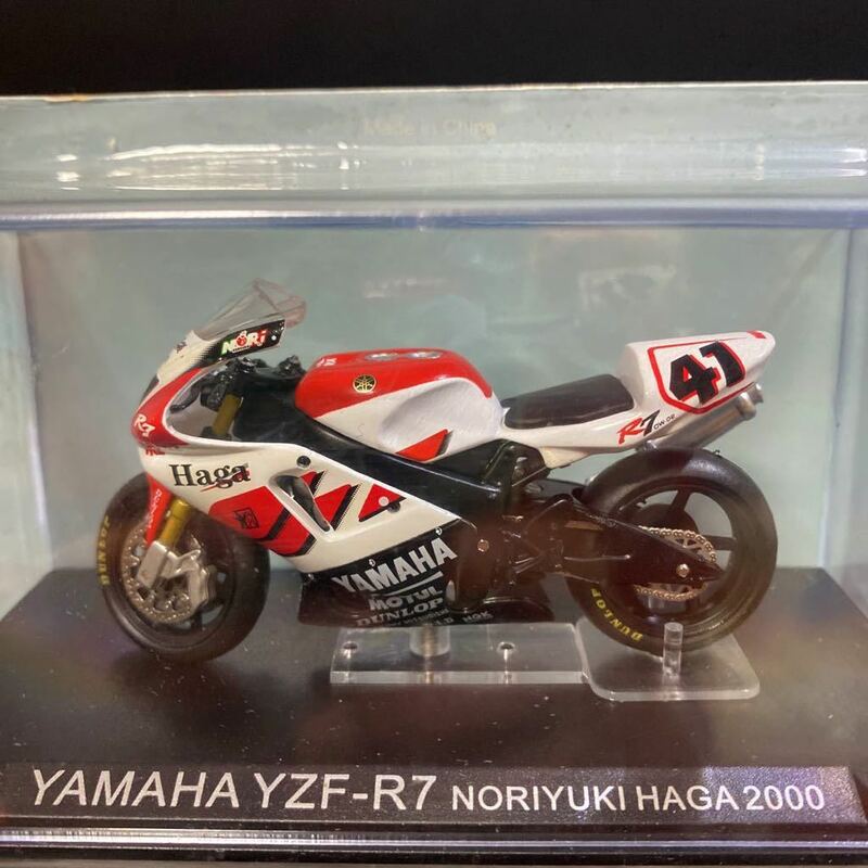 YAMAHA YZF-R7 NORIYUKI HAGA2000/DeAGOSTINI チャンピオンバイクコレクション/ヤマハ　YZF-R7 芳賀紀行2000/デアゴスティーニ/置物