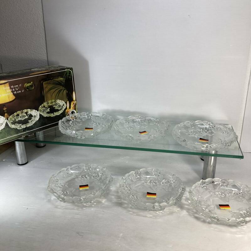 Carmen カルメン　ドイツ製　クリスタルガラス　小皿　6枚セット　【中古美品】　　
