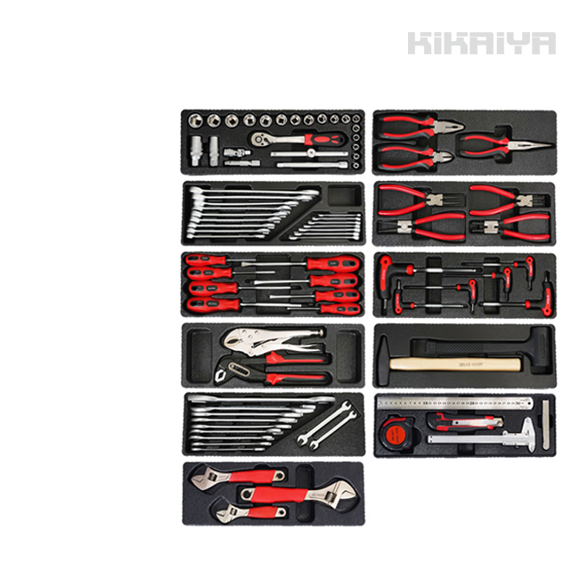 キャビネット用 工具セット 84pcs キャビネットにジャストサイズ 引き出し用 工具箱 ツールセット DIY 整備工具 【 送料無料 】