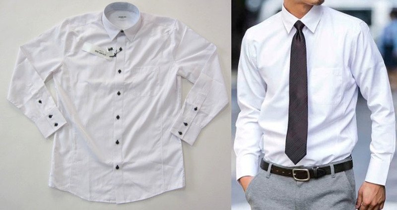 アトリエサブ ATELIER SAB for men新品！ドビー織りドレスシャツ 50(L)白 ストライプ送料無料 ASM