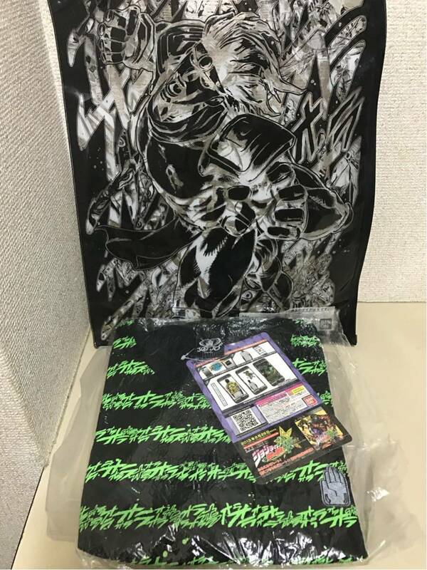 【即決・送料無料】　ジョジョの奇妙な冒険　オラオラボーダー　 Tシャツ（Sサイズ、黒×緑）ビニールバック付き ★☆4