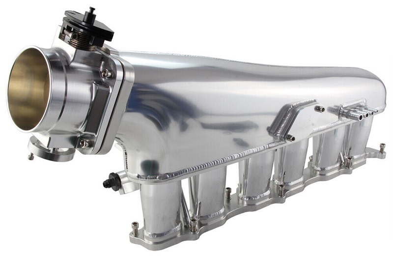 トヨタ JZS147 JZS161 アリスト 2JZ-GTE 3.0L ターボ アルミサージタンク 90パイ スロットルボディ キット シルバー