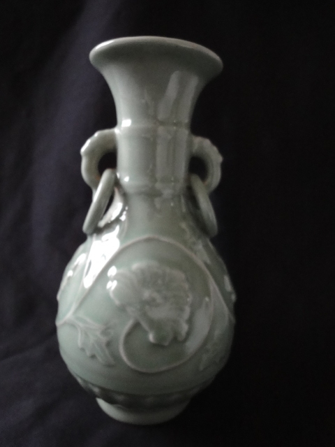 中国 　龍泉窯　青磁　瓶　貴重　茶道具