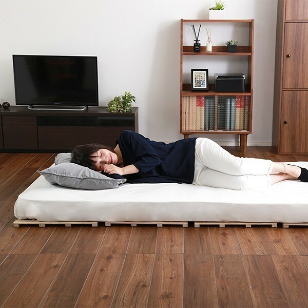すのこベッド　４つ折り式　桐仕様 セミダブル Sommeil-ソメイユ-家具 インテリア ベッド マ