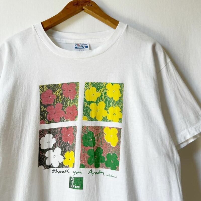 80s 90s Andy Warhol 花 Tシャツ L USA製 ビンテージ 80年代 90年代 アンディウォーホル フラワー アメリカ製 ポップアート ヴィンテージ