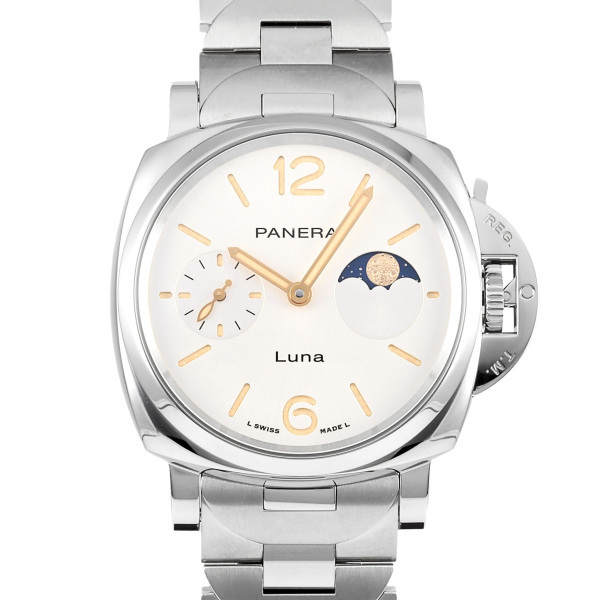 パネライ PANERAI ルミノール ドゥエ ルナ PAM01301 ホワイト文字盤 新品 腕時計 メンズ
