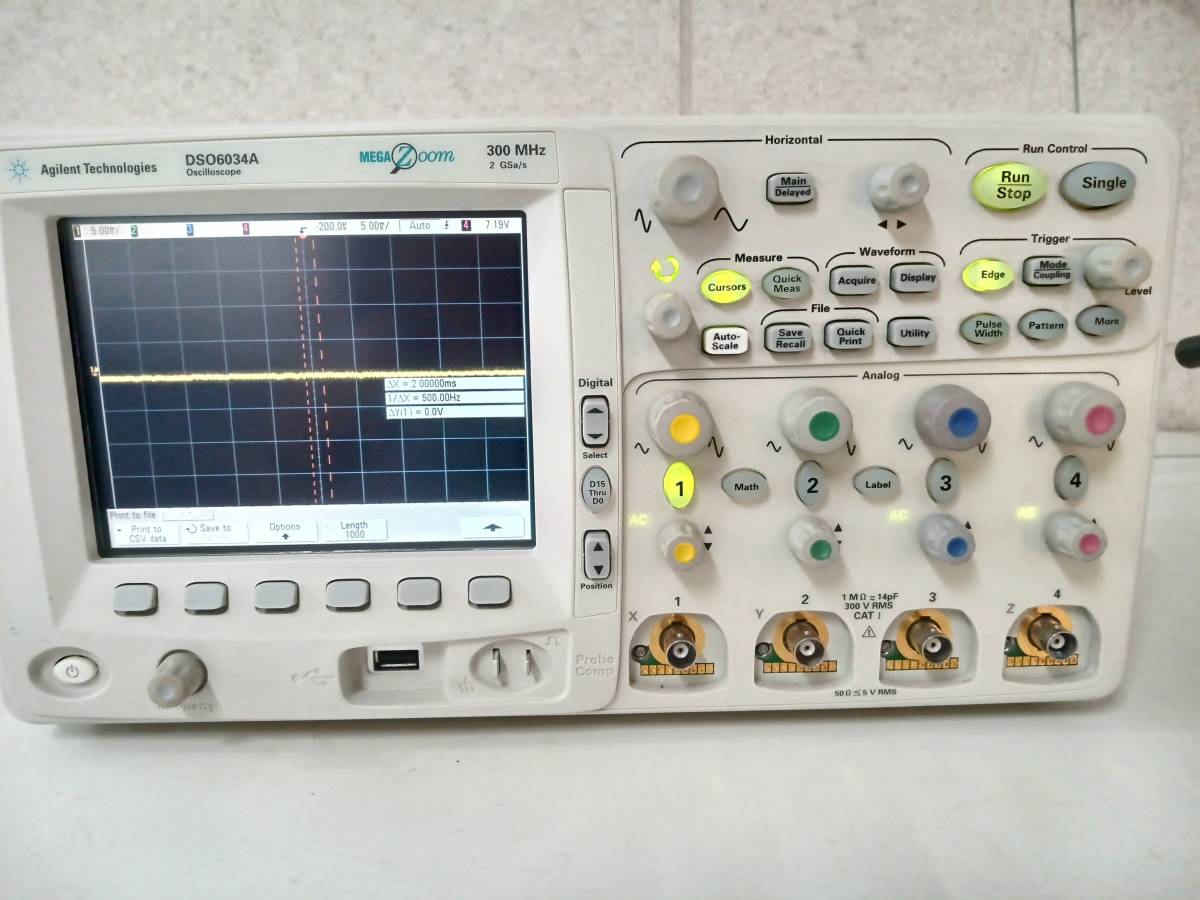 Agilent Tecnologies MEGA Zoom 4CH 300MHZ OSCILLO SCOPE DSO6034A