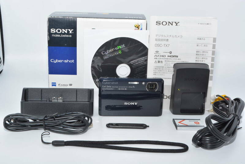 【極上品】 ソニー SONY デジタルカメラ Cybershot TX7 ブルー DSC-TX7/L　＃5823