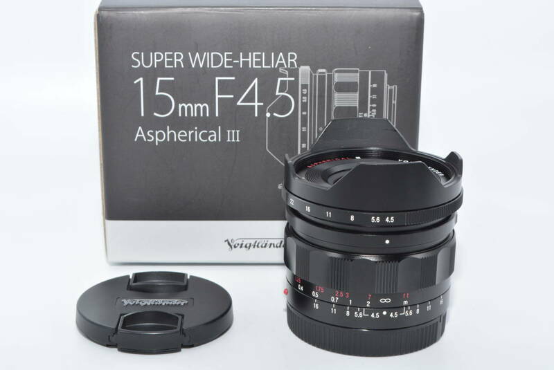 【特上品】 VoightLander 単焦点広角レンズ SUPER WIDE-HELIAR 15mm F4.5 ASPHERICAL III E-mount Eマウント対応 ブラック　＃5890