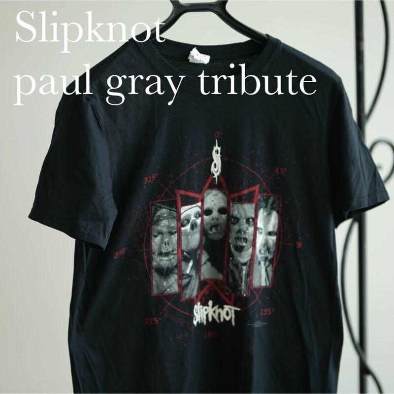 slipknot ポールグレイ追悼 オフィシャル tシャツ 両面プリント スリップノット ビンテージ ノットフェス グッズ 古着 メタリカ knotfes
