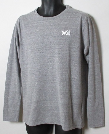ミレー/MILLET　M ロゴ ASA II Tシャツ ロング スリーブ/アウトドア トレッキング 登山/日本-Lサイズ/MIV01852/新品/グレー