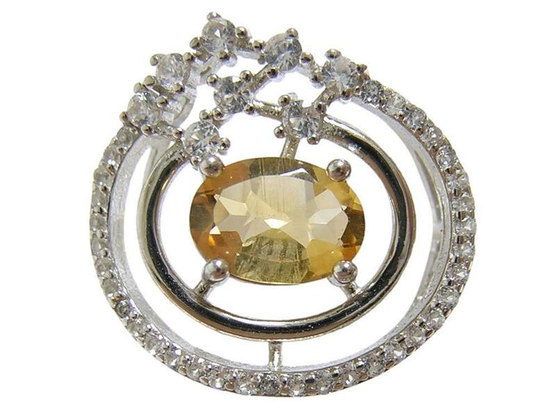 『天然シトリン』 デザインリング　指輪　黄水晶