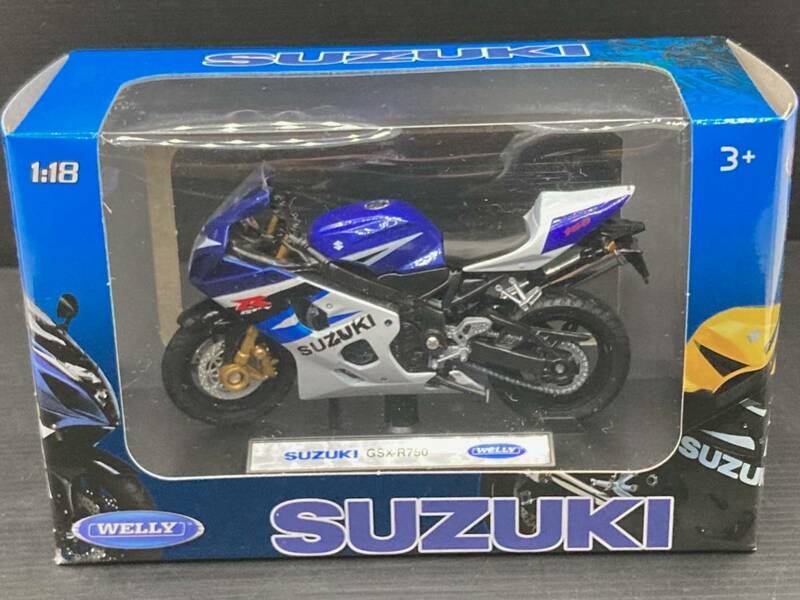 WELLY スズキ GSX-R750 1/18 バイク SUZUKI ミニカー