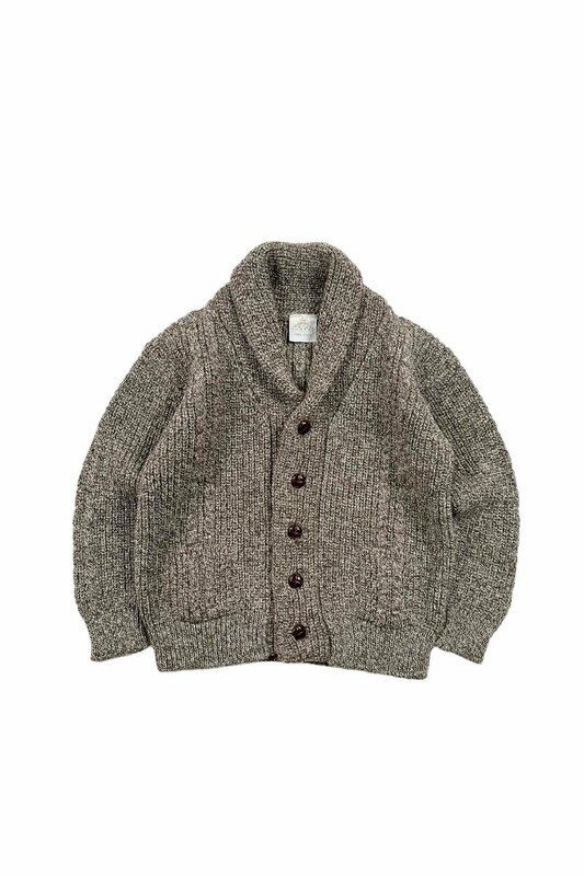 90's BONNER OF IRELAND wool cardigan ボナーオブアイルランド カーディガン ショールカラー ウール ブラウン ヴィンテージ