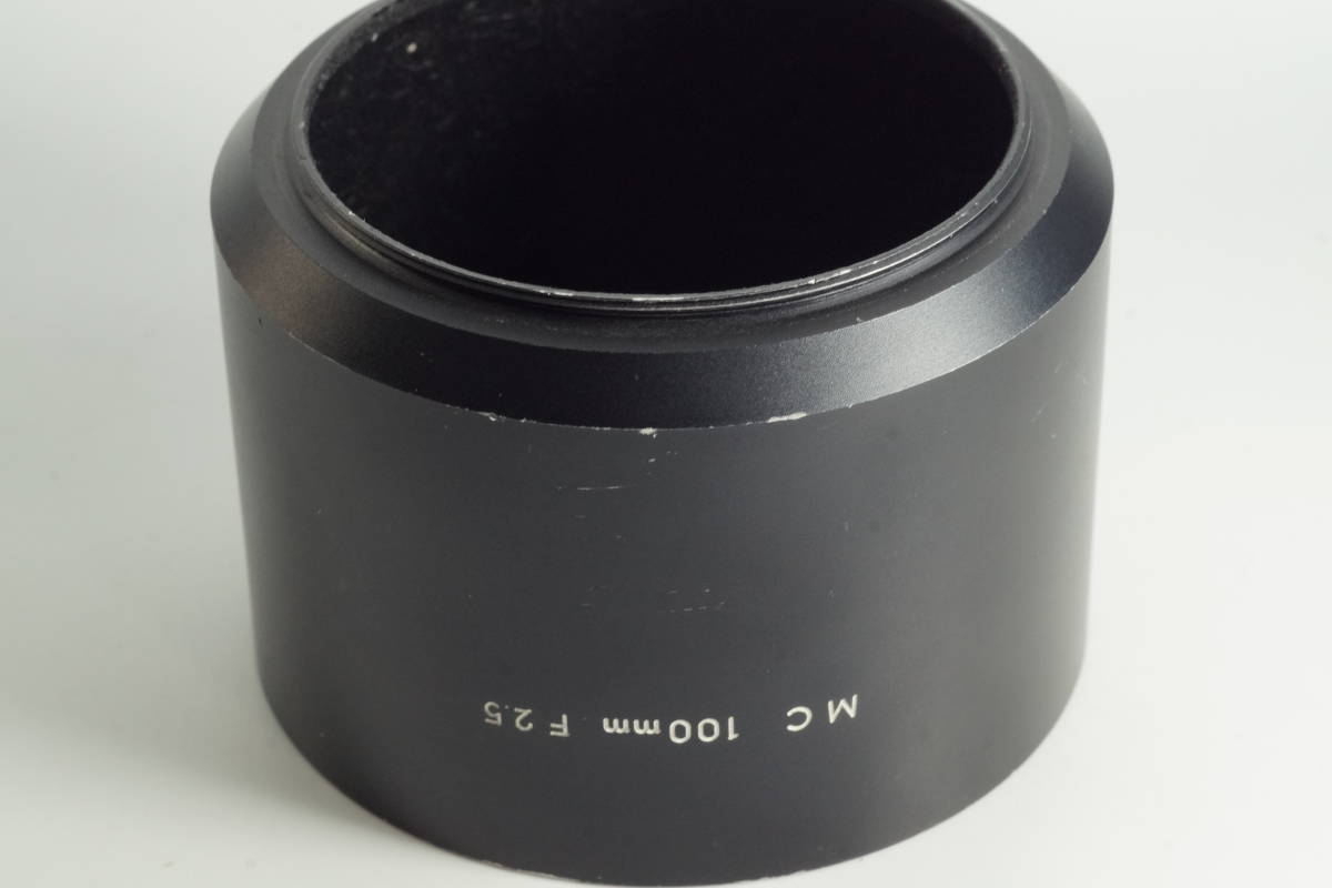 影QG【並品】Minolta MC100mm F2.5 ミノルタ メタルフード