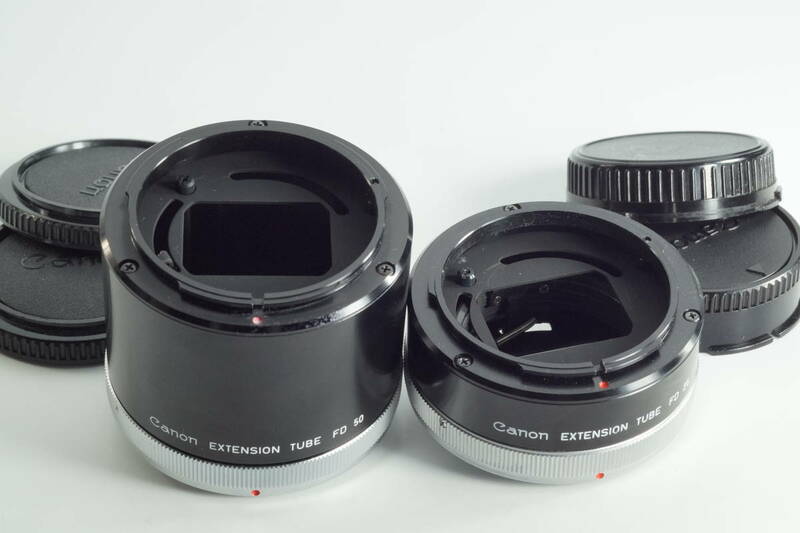 茶01【おおむねキレイ】Canon キヤノン FDマウント 中間リング EXTENSION TUBE FD 25 50 2個セット