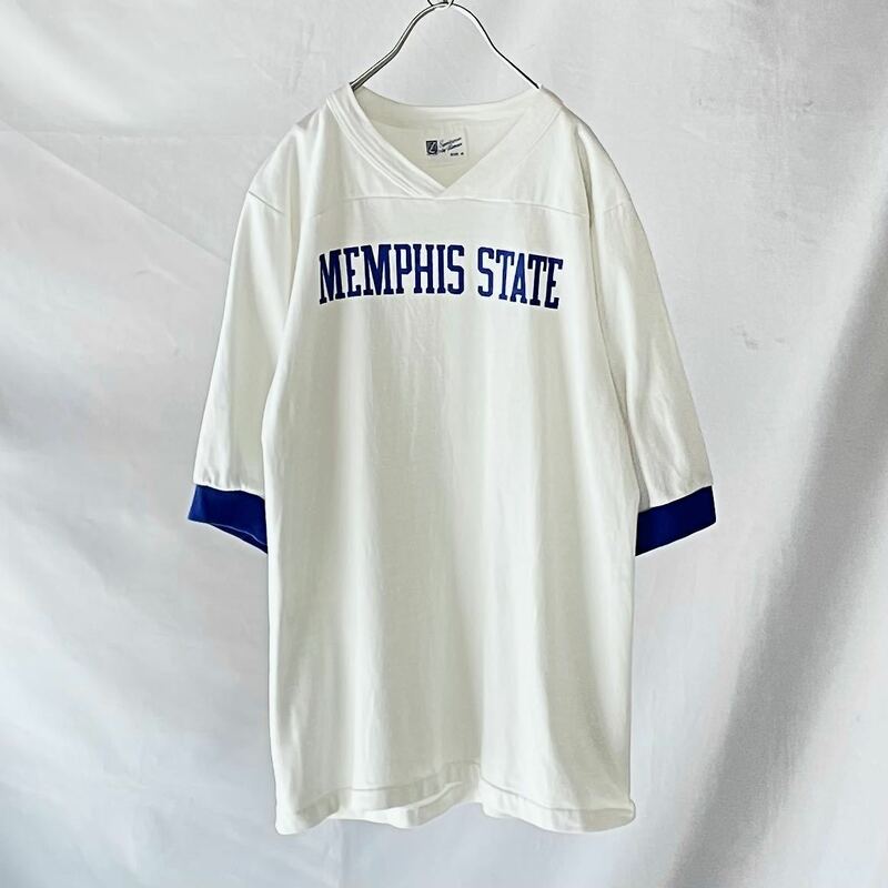 Made in USA Memphis state アメリカ製 フットボール リンガーTシャツ vintage