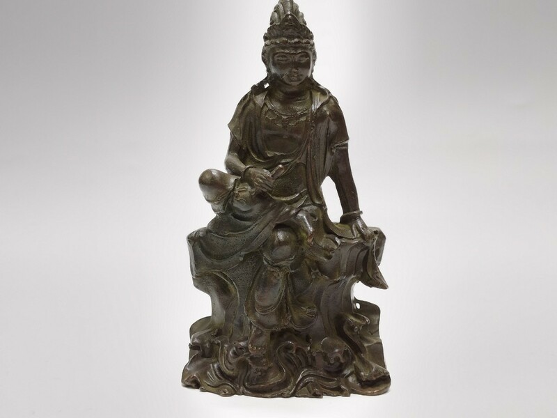 仏教美術　観音菩薩　観音菩薩座像　中国美術 仏具　置物