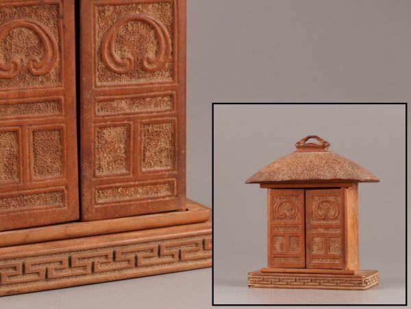 仏教美術 時代木彫 厨子 時代物 極上品 初だし品 C1115
