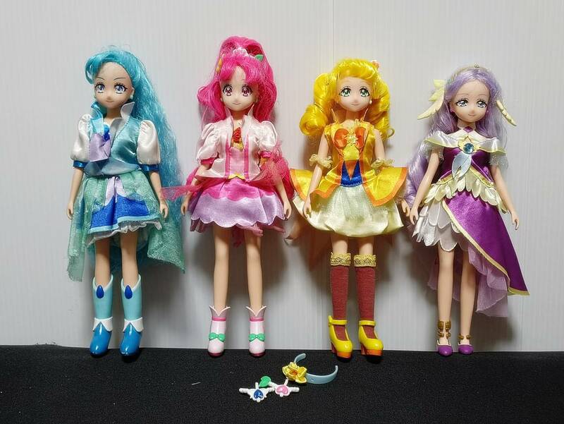 ヒーリングっどプリキュアプリキュアスタイルキュアグレース/キュアフォンテーヌ キュアスパークル/キュアアース人形フィギュア