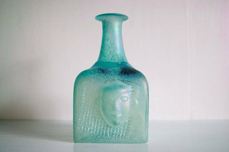 【8078】美品 コスタ ボダ バーティル ヴァリーン kosta boda bertil vallien 北欧 ヴィンテージ アート コレクション ベース 花瓶 彫刻