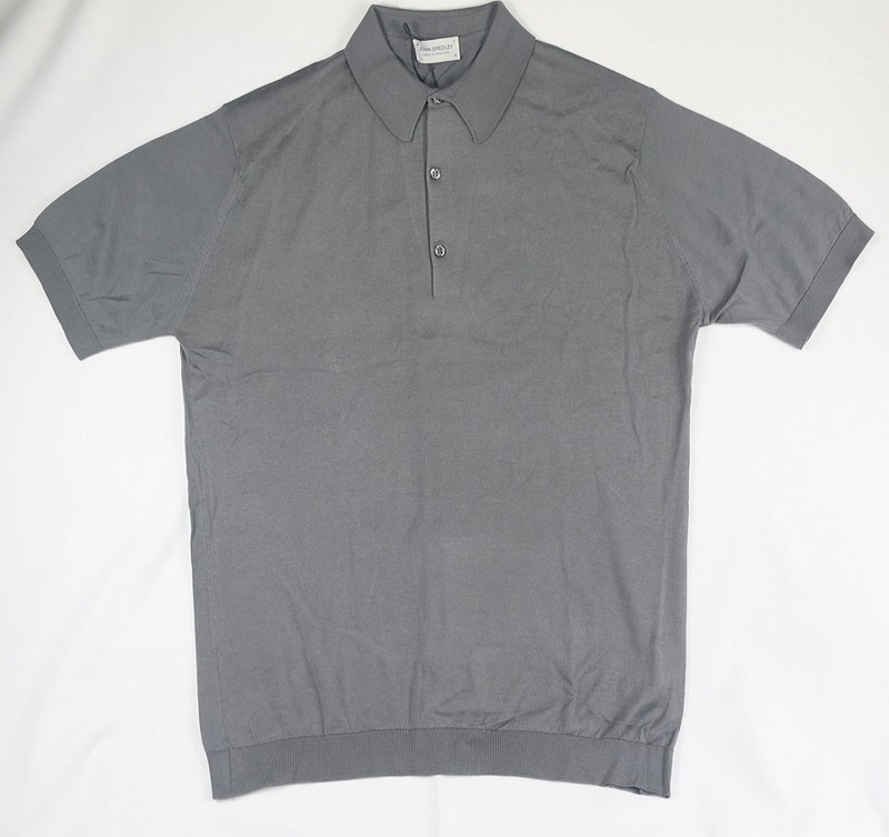 新品 John Smedley　ジョンスメドレー 最高級シーアイランドコットン　ポロシャツ　 Sサイズ 　COBBLE GREY