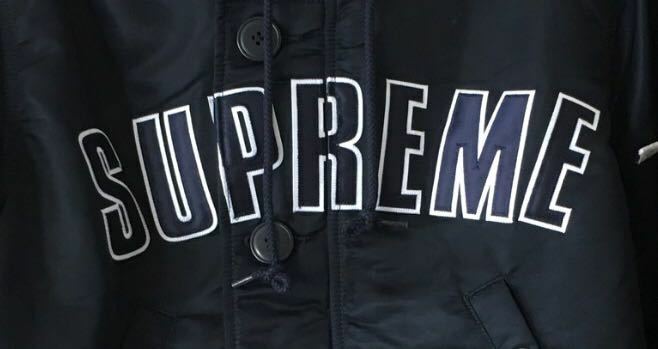 Supreme Arc Logo N-3B Parka Navy 紺 S 16AW 半タグ付 新品未使用 アーチロゴ