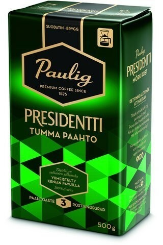 PAULIG PRESIDENTTI パウリグ プレジデント コーヒー ダーク ロースト味　 500g 4袋 (2kg) PAULIG - Presidentti Dark