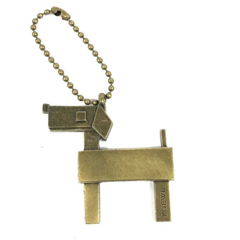 【ロエベ】本物 LOEWE キーホルダー 犬モチーフ キーリング チャーム 金属素材 メンズ レディース 送料250円 6