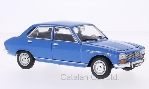 1/24 プジョー ブルー 青 Peugeot 504 blue 1975 Welly 梱包サイズ60