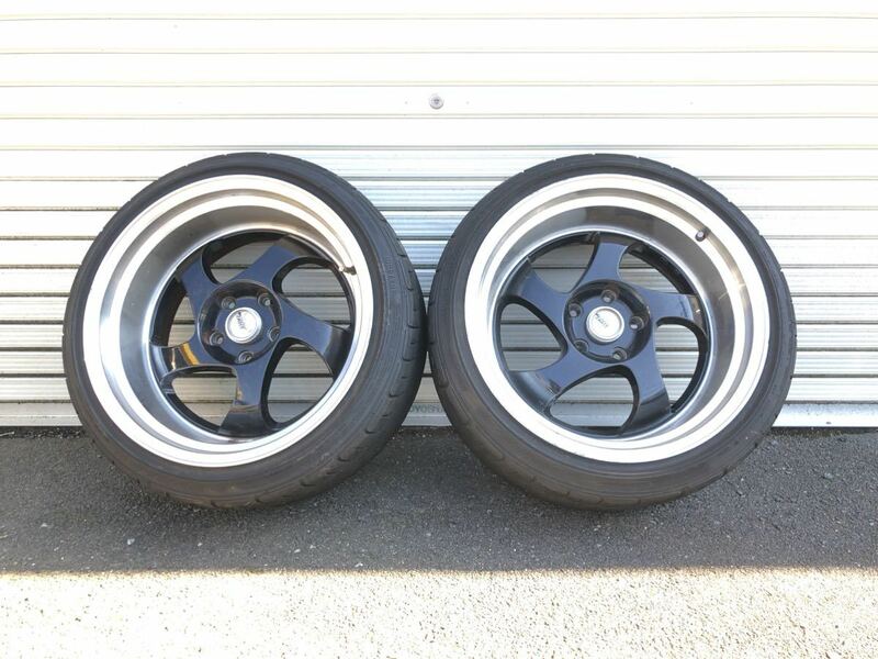 廃盤品 スタンスマジック stancemagic 18インチ 9.5J +18 PCD114.3 ダンロップ DIREZZA 225/40R18 深リム シルビア S14 S15 180SX マークⅡ