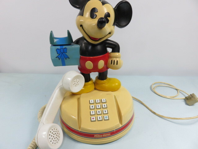 激レア・ミッキーマウスの電話機　1台　神田通信工業株製　昭和レトロ　ヴィンテージ アンティーク品　ディスプレイ ディズニー