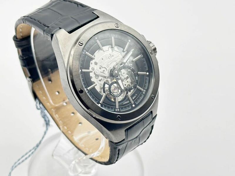 5-58 未使用 FURBO DESIGN フルボ デザイン F2501GBKBK 機械式 自動巻き オープンハート ステンレス アナログ 腕時計 ブラック