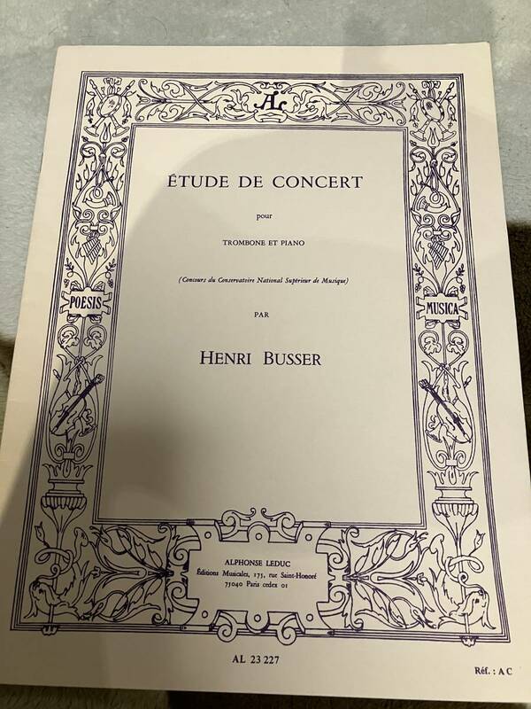 Busser,H. ビュセール [ビュッセル] Etudes de concert op. 79 演奏会用練習曲 op. 79 出版社: Leduc（ルデュック）