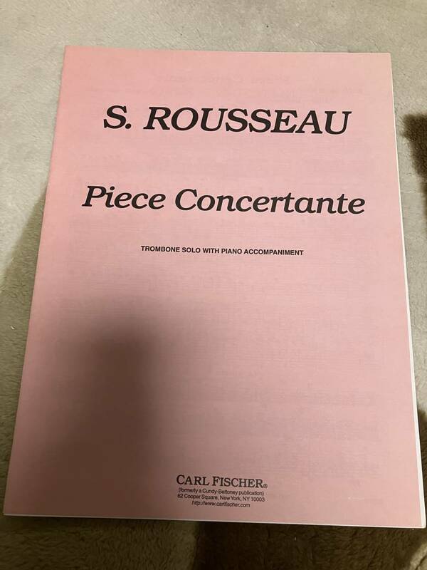 Rousseau,S. ルソー（サミュエル） Piece concertante 協奏的小品 商品コード:1501237472 出版社: Carl Fischer（カール・フィッシャー）