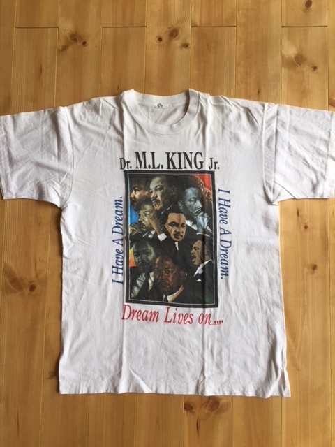 90's SCREEN STARS/スクリーンスターズ Martin Luther King Jr./キング牧師 Vintage S/S T-Shirt / 黒人 偉人 公民権運動 マルコムX