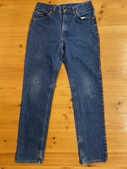 80's Lee/リー 200 Vintage Denim Pants MADE IN U.S.A./アメリカ製 / COWBOY RIDERS センター赤タグ サイド黒タグ ハウスマーク ロングL