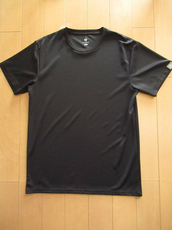 ★新品★　le coq sportif　スポーツウェア　丸首　半袖　Tシャツ　軽量　速乾　メンズ　ブラック　LLサイズ　TS8699