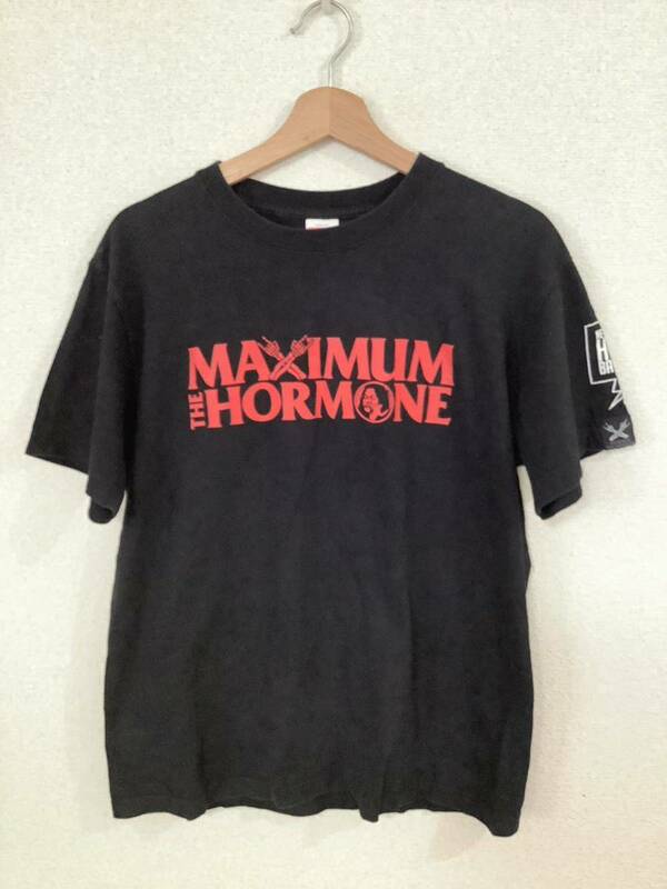 MAXIMUM THE HORMONE マキシマムザホルモン　　HAPK CREW プリントTシャツ　半袖Tシャツ　バンドT パンク　古着