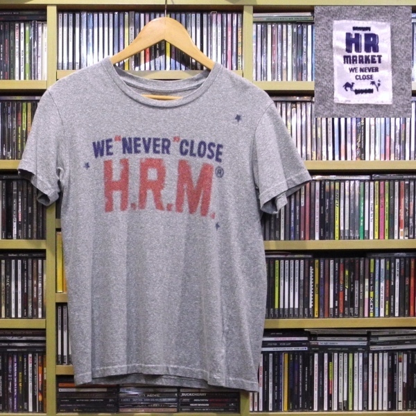ハリウッドランチマーケット HRM デザイン ロゴ Tシャツ 霜降り グレー S サイズ