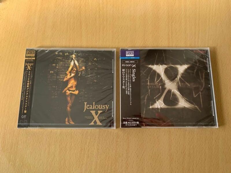 新品未開封　2点セット　X Japan singles X ジャパン　シングルズ　jealousy リマスター 高音質CD BSCD2 hide yoshiki 国内盤　送料無料