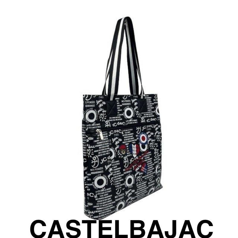 カステルバジャック　CASTELBAJAC　縦長トートバッグ　トートバッグ　書類入れ　7233381128-3　クロ