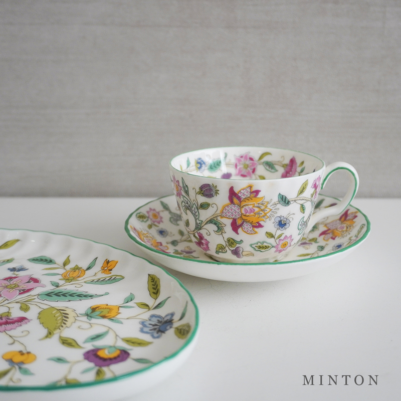 ミントン MINTON ハドンホール カップ ソーサー オーバル プレート セット 花柄 食器 コーヒー ティー フラワー Haddon Hall 食器 皿