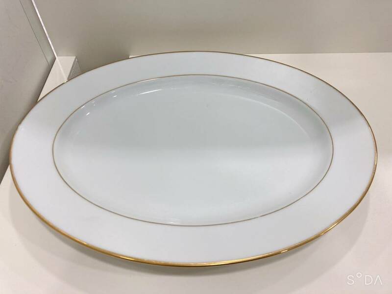 ◆ Noritake ノリタケ オーバルプレート 楕円 大皿 盛り皿 金彩 金縁 