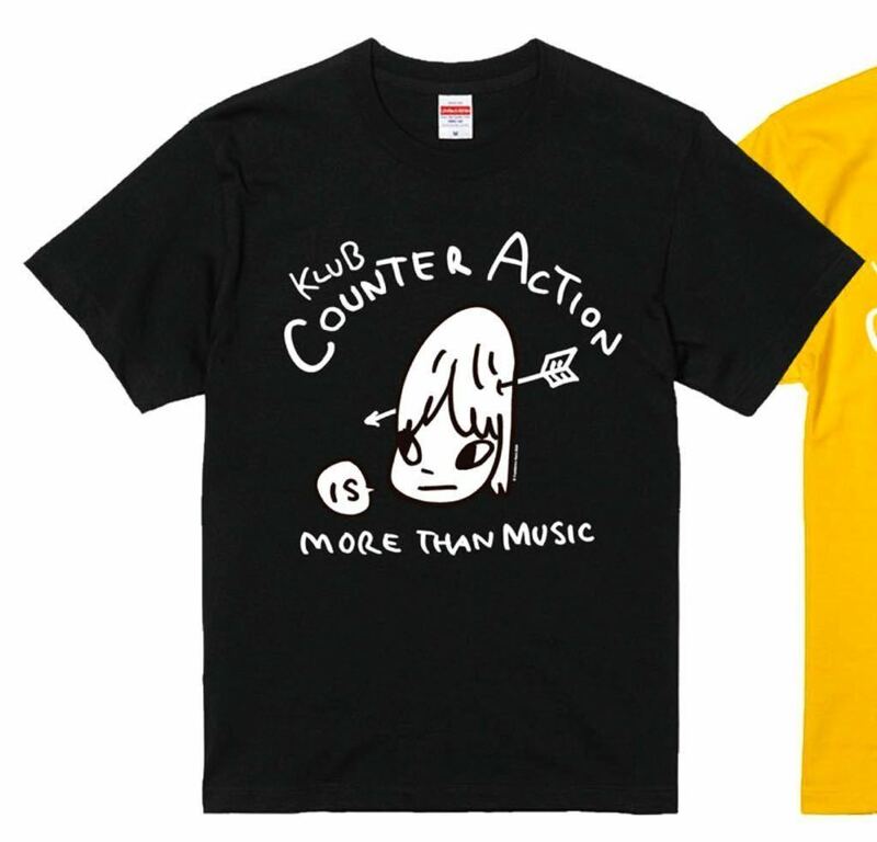 未開封 奈良美智 x KLUB Counter Action 限定 コラボ Tシャツ XLサイズ 黒 ブラック