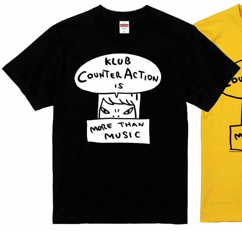 未開封 奈良美智 x KLUB Counter Action 限定 コラボ Tシャツ XLサイズ 黒 ブラック BLACK