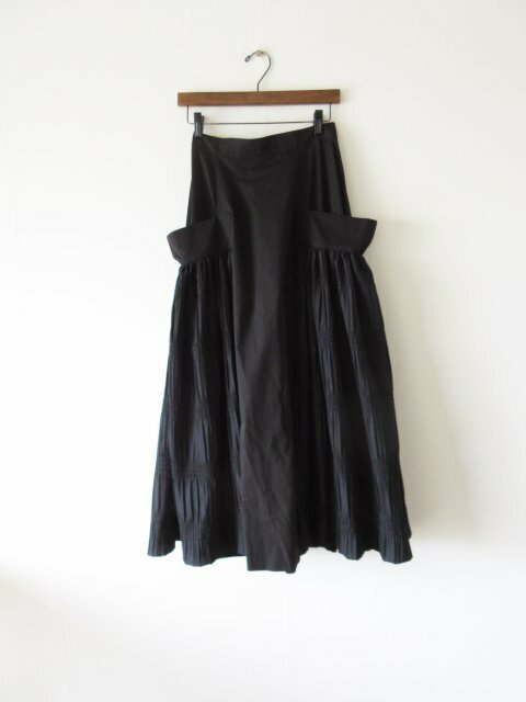 未使用 2023SS YUKI SHIMANE / ユキ シマネ YS23SS-SK01-BK Wide pocket Long Skirt 1 BLACK * スカート レディース