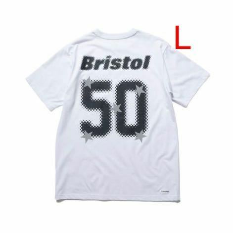 【新品】Lサイズ F.C.Real Bristol 50 LETTERED EMBLEM TEE FCRB ブリストル リミテッド エンブレムTシャツ ホワイト WHITE 