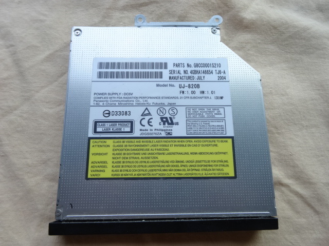 Panasonic ノートPCドライブ MULTI UJ-820B 内蔵DVD＋RW