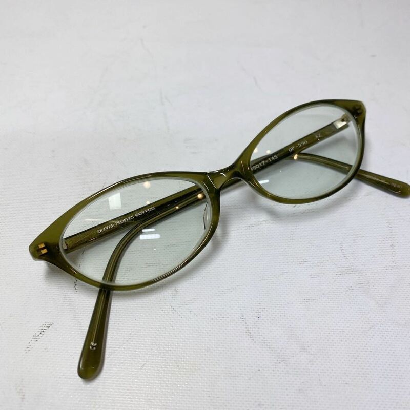 OLIVER PEOPLES オリバーピープルズ 49□17-145 OP-590 クリアグリーン　眼鏡　メガネ　美品　op2308243